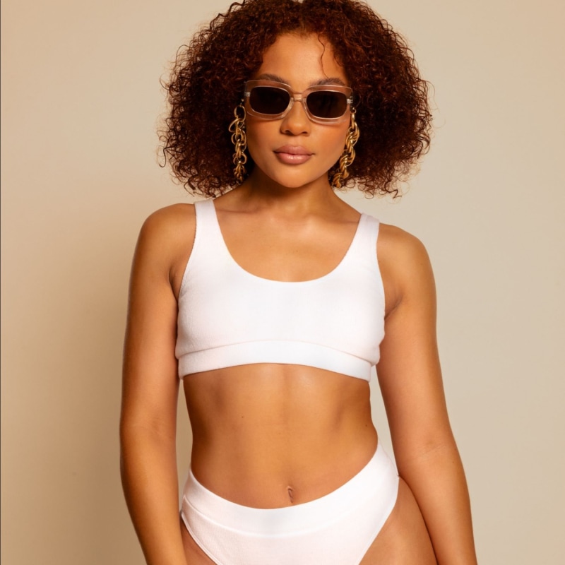 Thumbnail of Tide White High Waisted Bikini image