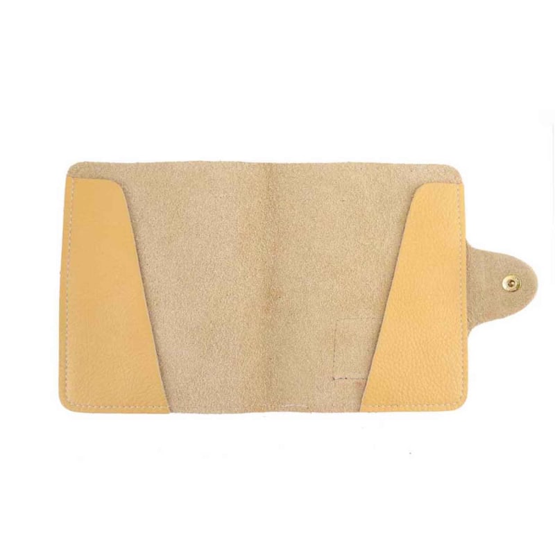 Thumbnail of Luxury Italian Leather Yellow Passport Cover image