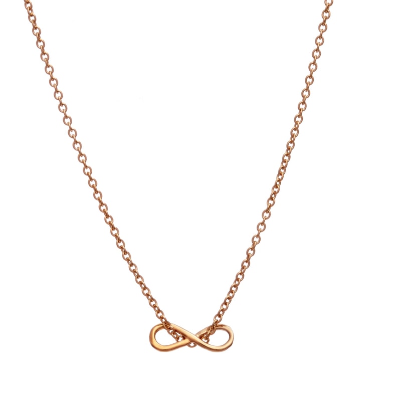 Thumbnail of Yellow Gold Plated Mini Infinity Charm Necklace image