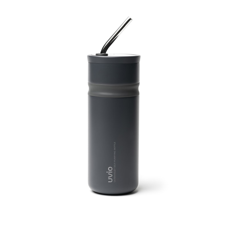 Thumbnail of Uvio Ultraviolet Self-Purifying Straw Water Bottle-Charcoal Black image