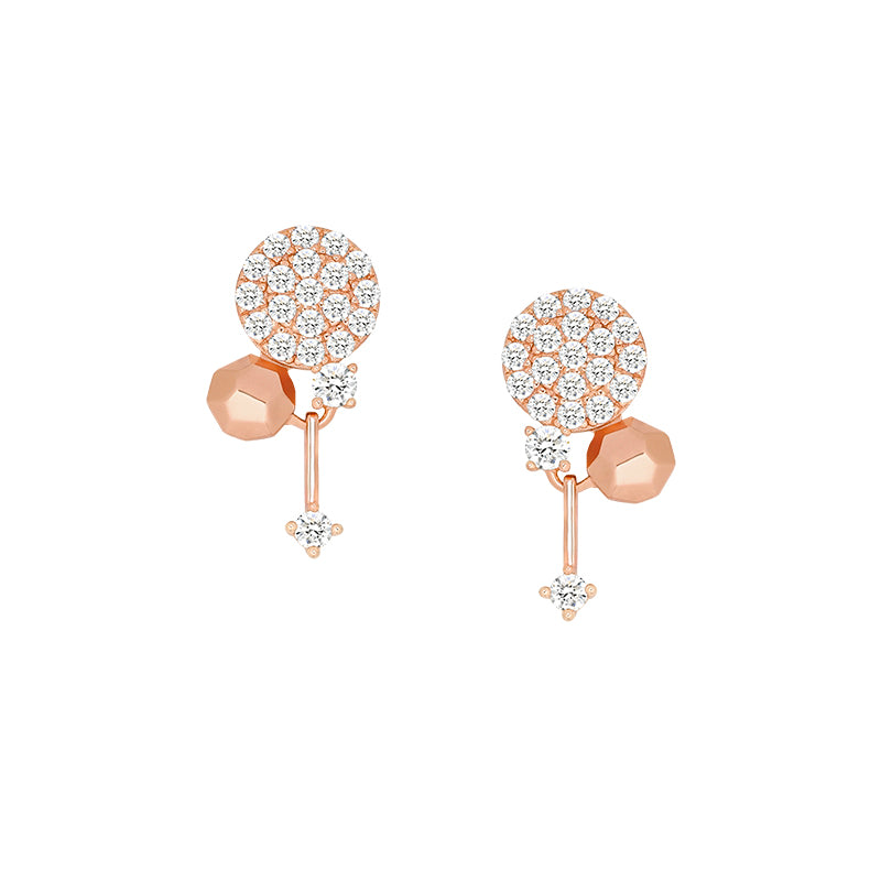 Thumbnail of Dark Sky Park Sterling Silver Ear Studs - Rose Gold image