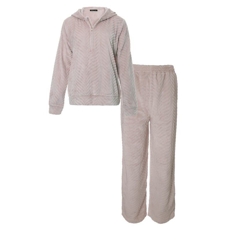 Thumbnail of Cosy Chevron Co-Ord Lounge Suit In Almond image