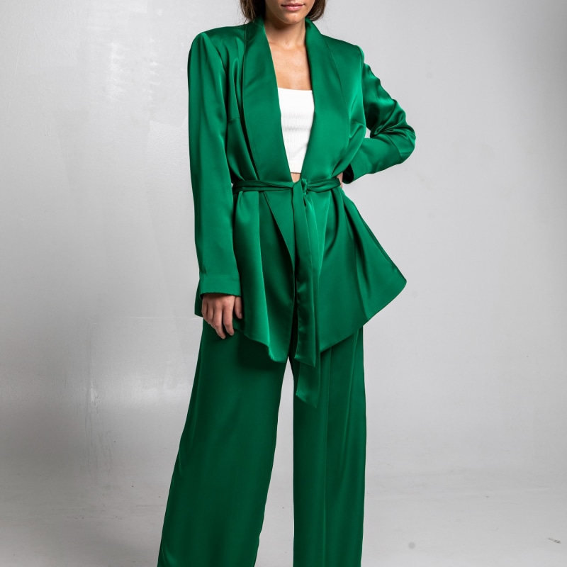 Thumbnail of The Suit Blazer In Emerald Green image