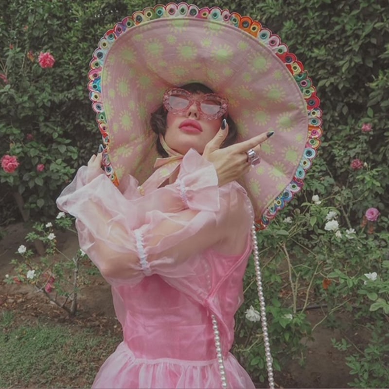 Aurealice A Surrealistic Pink Iridescent Dress Experience by MADELEINE SIMON STUDIO