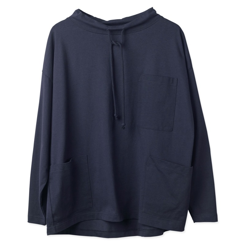 Thumbnail of The 3032 Tie Neck Smock – Midnight Blue image