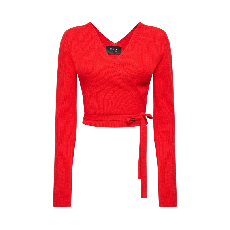 Red wrap cardigan shop