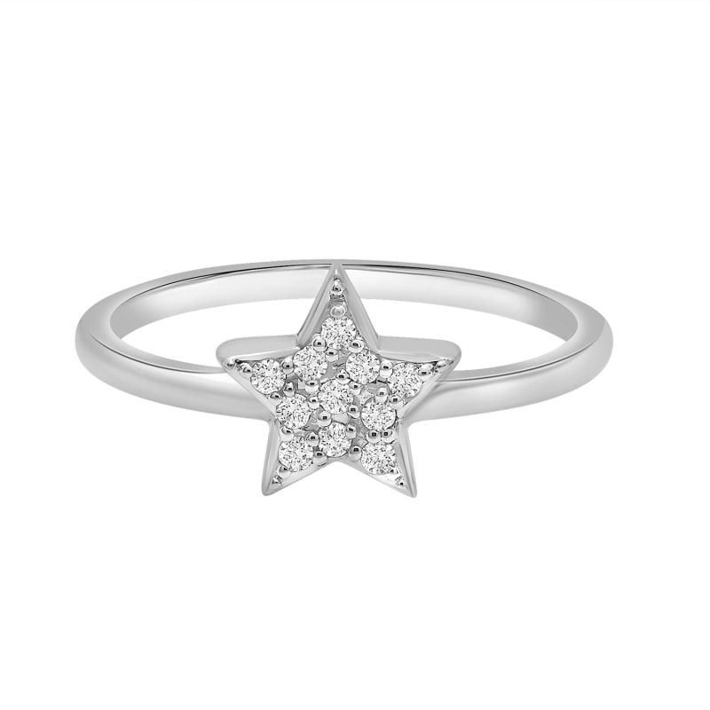 Star shape diamond ring sales