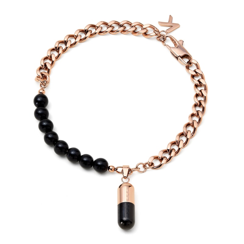 Thumbnail of Duality Capsule Bracelet - Rose Gold & Black Onyx image