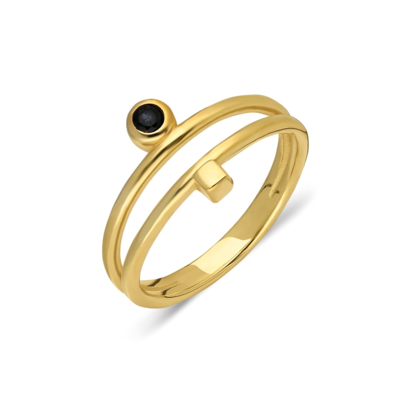 Thumbnail of Toni Ring Gold Vermeil With Onyx image