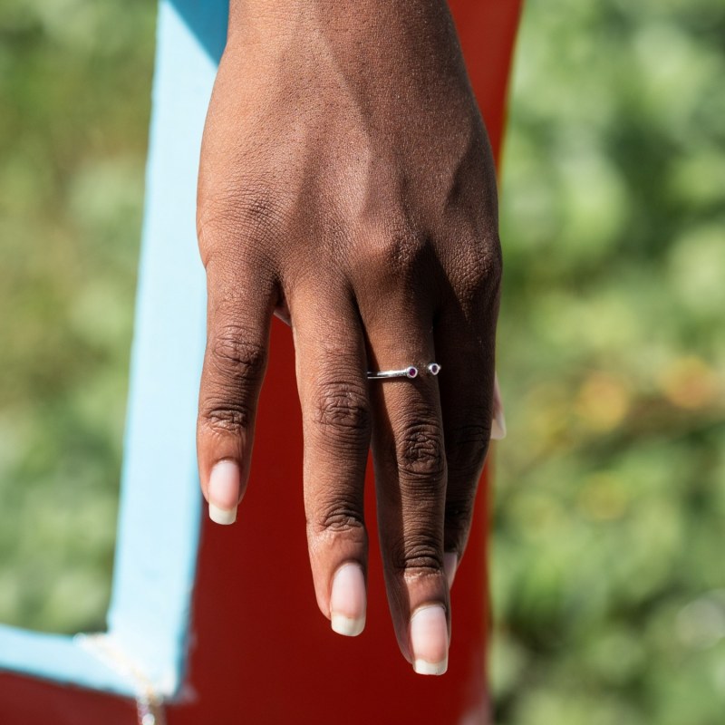 July Birthstone Open Style Ring Ruby by Lily Charmed