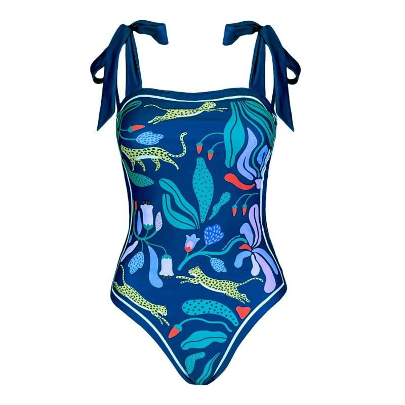 Jungle Love Reversible One Piece Swimsuit | Jessie Zhao New York | Wolf ...