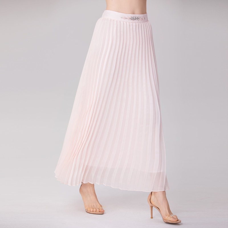 Thumbnail of Organza Pleats Midi Skirt - Light Pink image