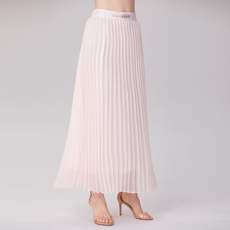 Thumbnail of Organza Pleats Midi Skirt - Light Pink image