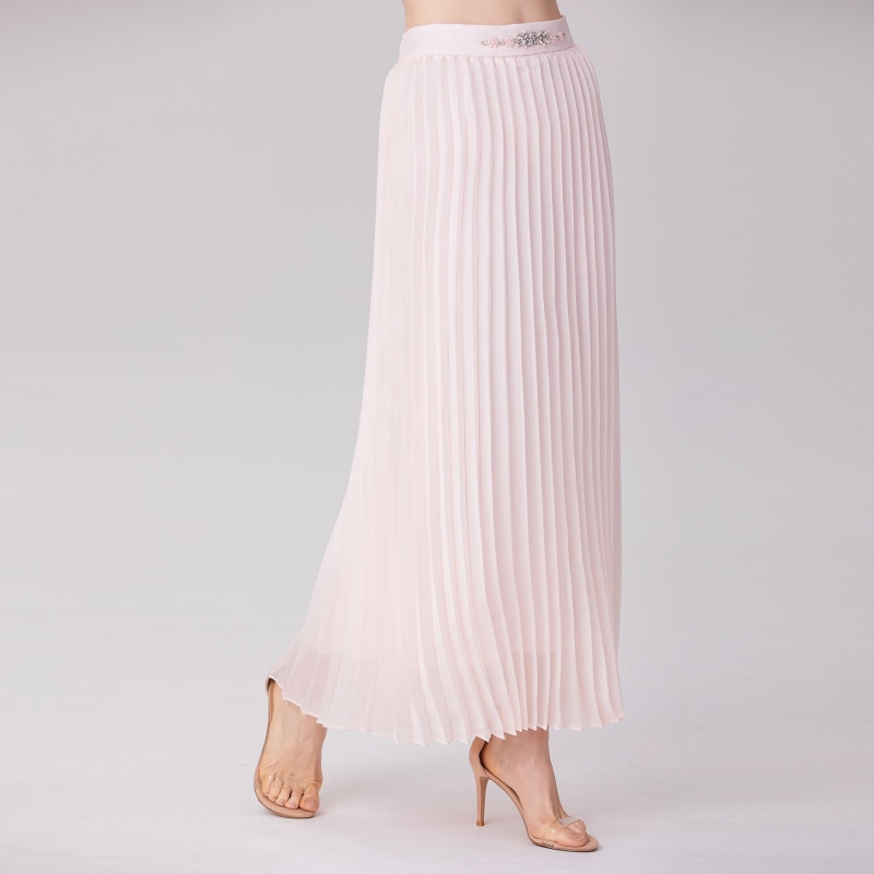 Thumbnail of Organza Pleats Midi Skirt - Light Pink image