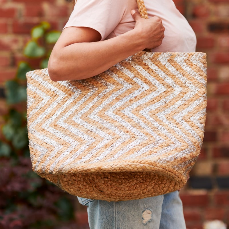 Women s Neutrals Jute Beach Tote Bag Vida Vida