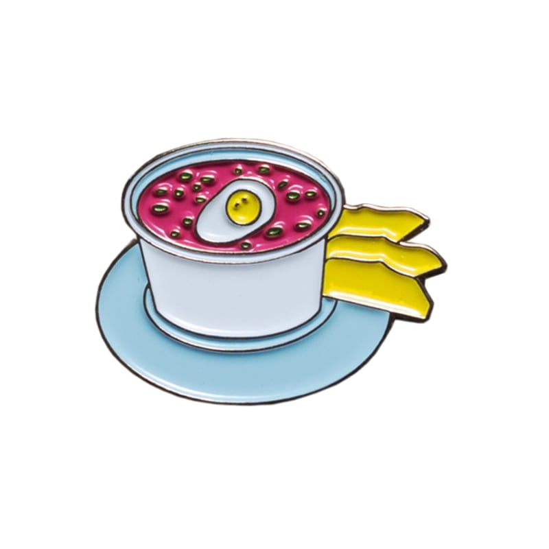 Thumbnail of Enamel Pin Pink Cold Soup image