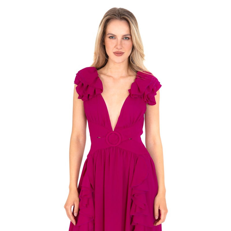 Thumbnail of Long Purple Chiffon Dress image