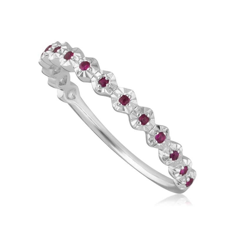 Thumbnail of Ruby Band Ring In White Gold image