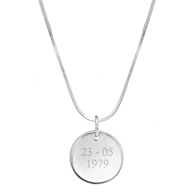 Thumbnail of Silver Disc Necklace image