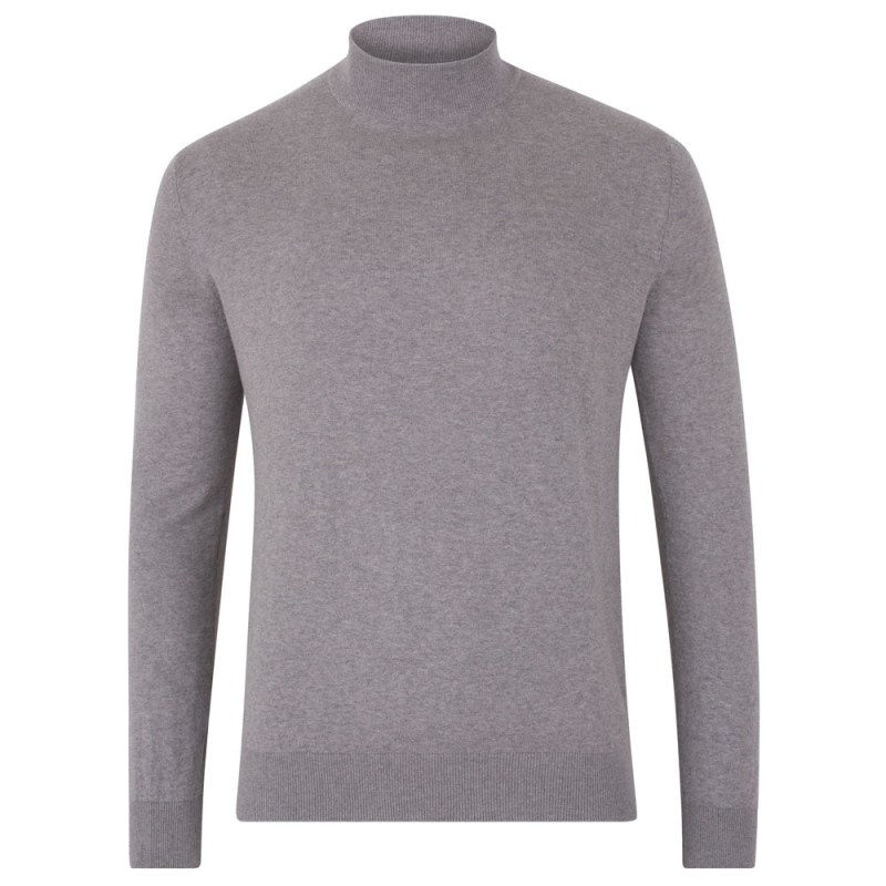 Cotton mock turtleneck mens best sale
