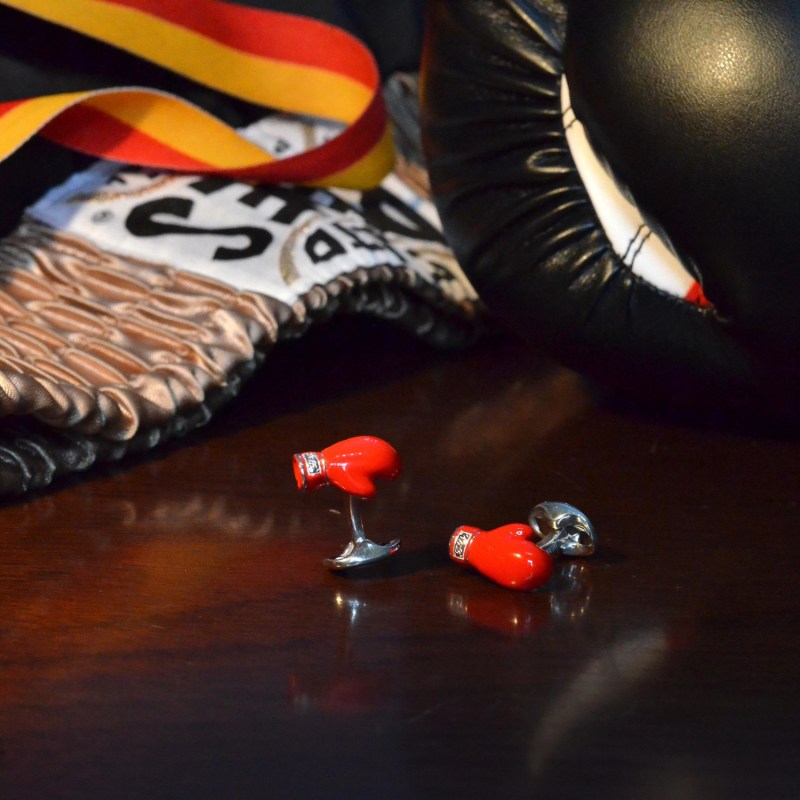 Boxing glove cufflinks silver hotsell