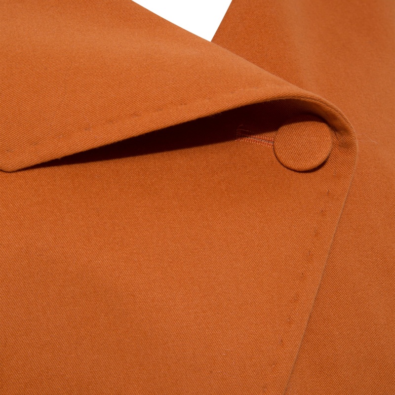 Thumbnail of Asymmetric Lapel Tailored Cotton Dress - Yellow & Orange image