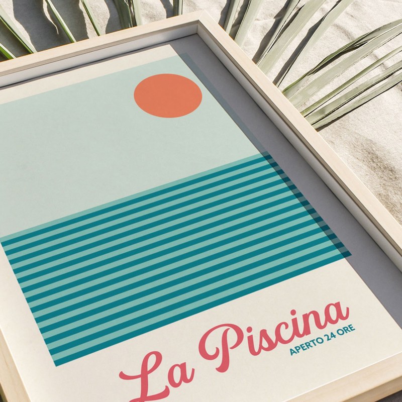 Thumbnail of La Piscina Italian Swimming Pool Print - Large image