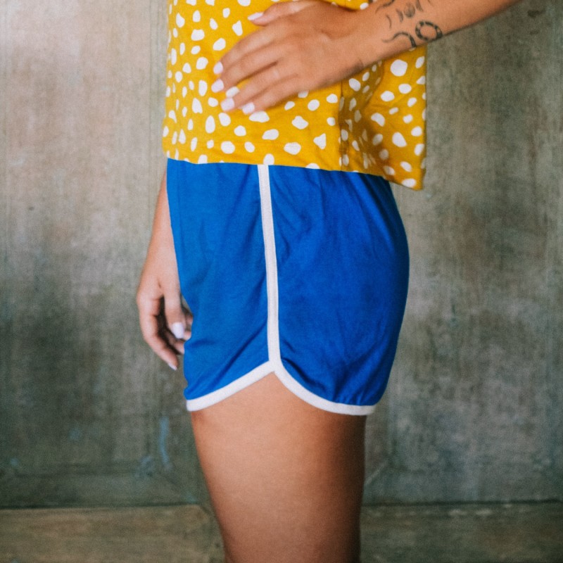 Thumbnail of Girl Seaside Runner Shorts, In Sea Blue image