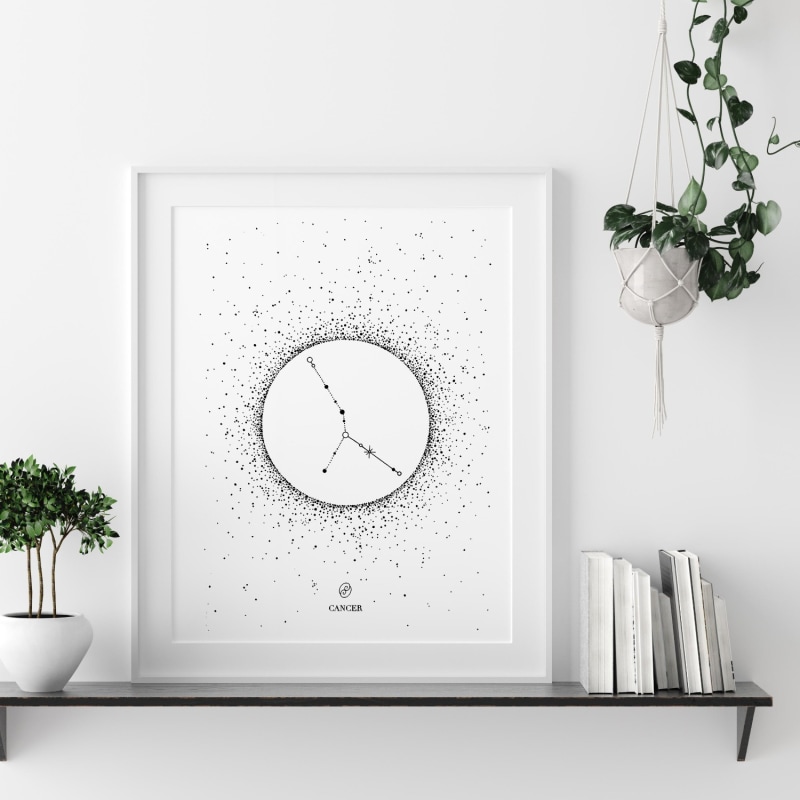 Thumbnail of 'Cancer Star Sign' - Fine Art Print A3 image