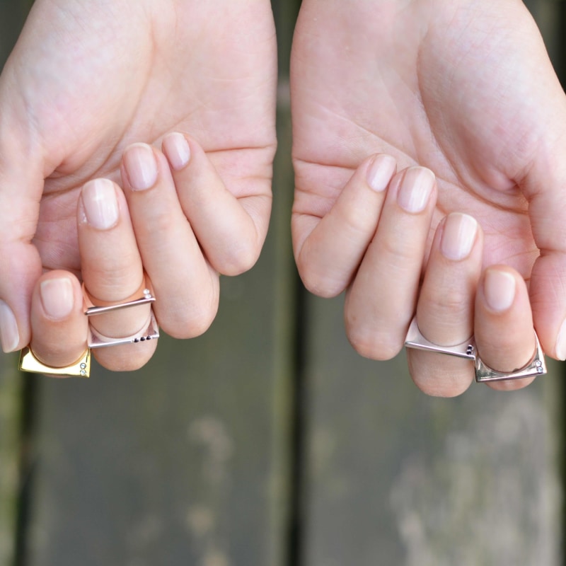 Thumbnail of Minerva Gold Gem Stacking Ring image