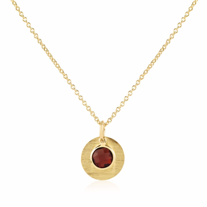 Garnet birthstone necklace discount