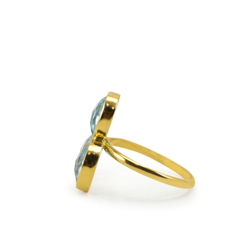Thumbnail of Positano Sky Blue Topaz Gold Ring image