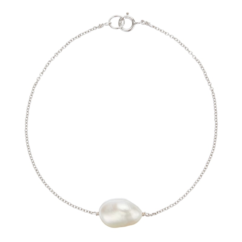 Thumbnail of Sterling Silver Large Single Pearl Bracelet image