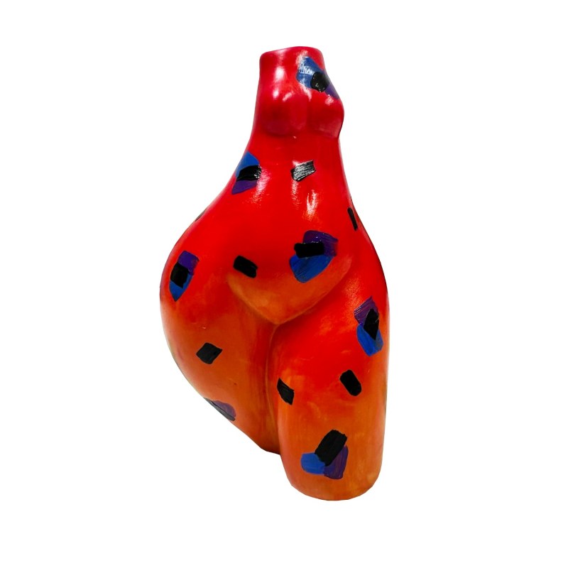 Thumbnail of Orange Leopard Booty Vase image