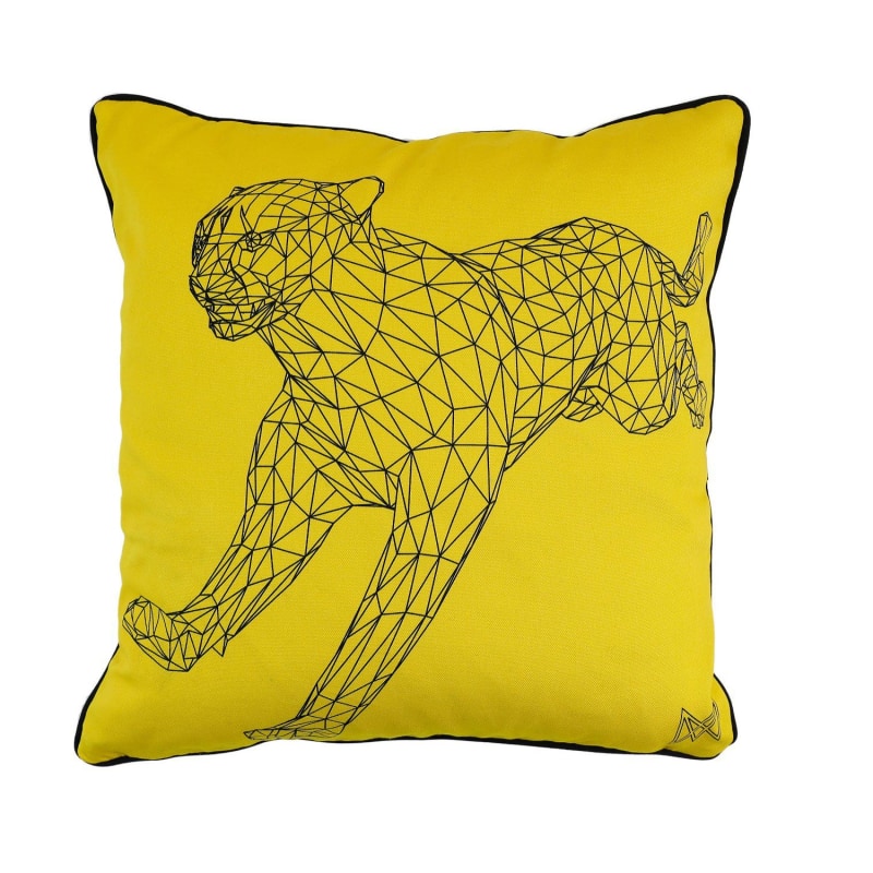 Thumbnail of Cheetah Cushion - Yellow & Black image