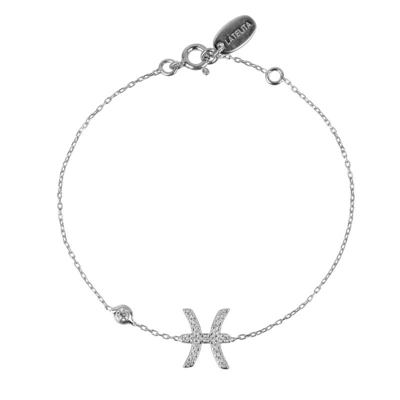 Thumbnail of Zodiac Horoscope Star Sign Bracelet Pisces Silver image