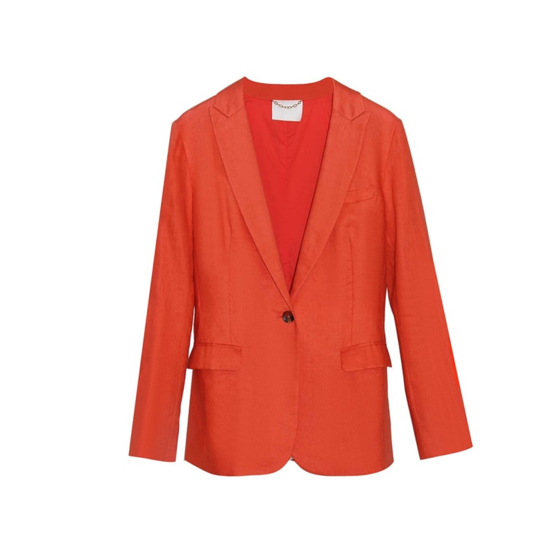 Thumbnail of Lyla Linen Blazer - Yellow & Orange image