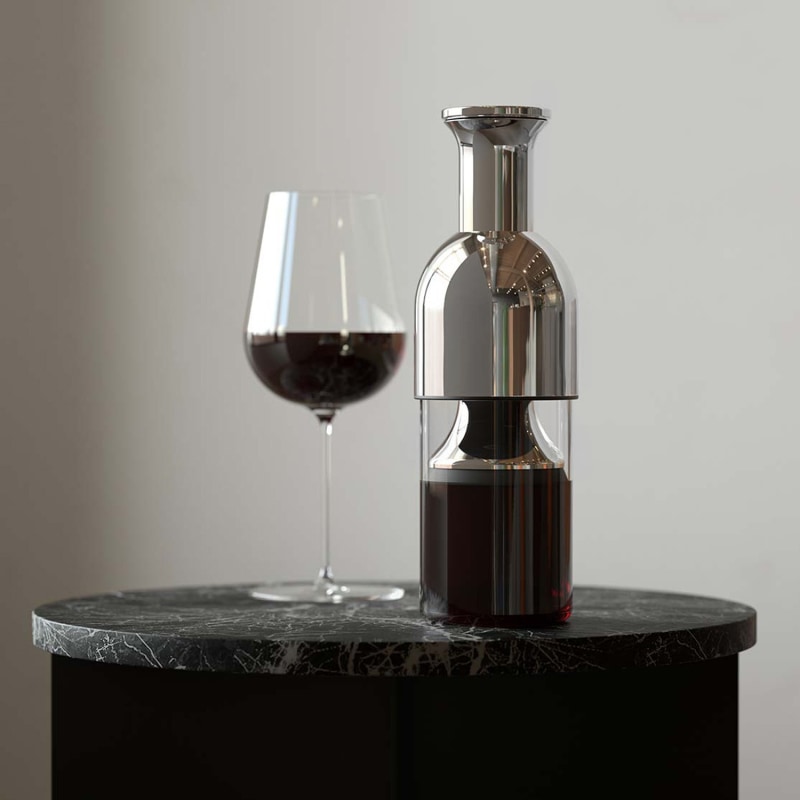 Thumbnail of Eto: Stainless Steel Finish Wine Decanter image