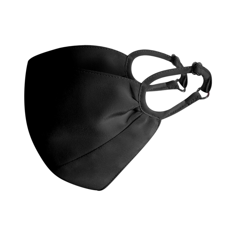 Triple Layer Silk Face Mask With Pocket, Straps & Nose Wire In Black | Natalie Begg | Wolf & Badger