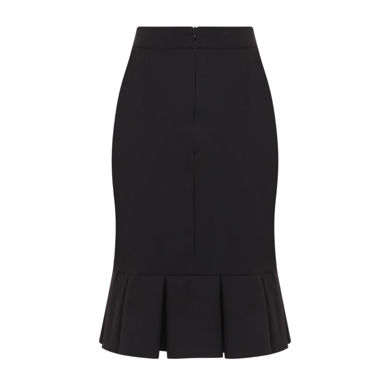 Thumbnail of Black Pleated Hem Skirt image