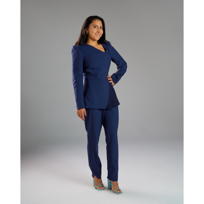 Royal blue top peplum blazer