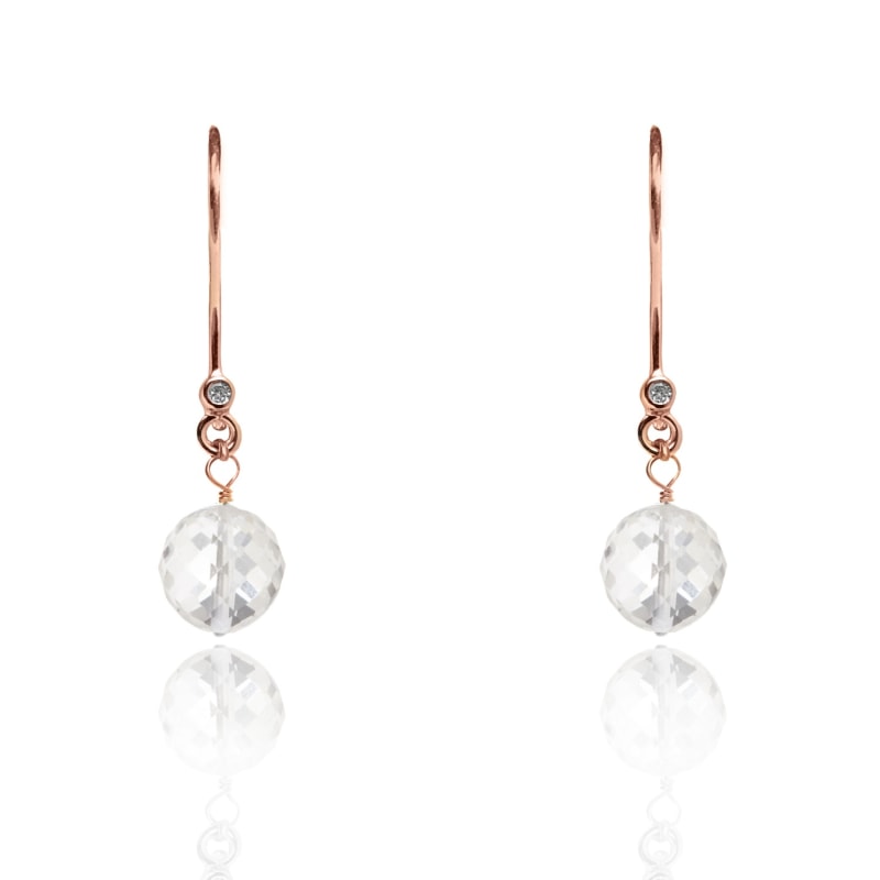 Thumbnail of April Birthstone Earrings In Clear Quartz image