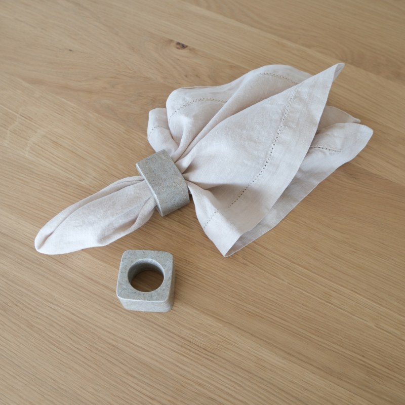 Thumbnail of Kai Marble Napkin Ring Set - Rustic image