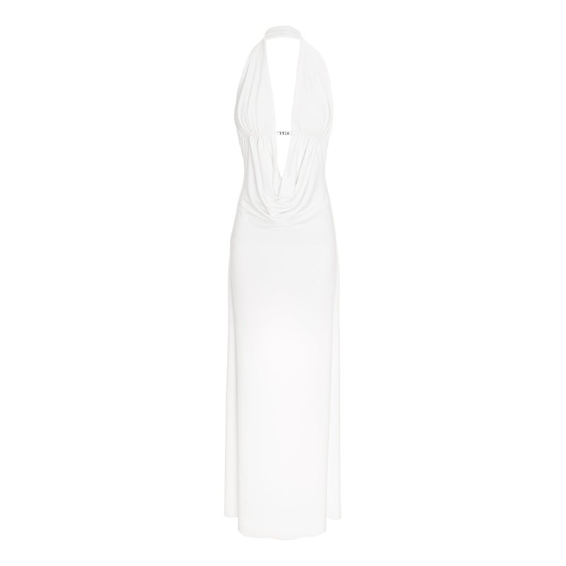 Thumbnail of Kali Draped Open Back Dress White image