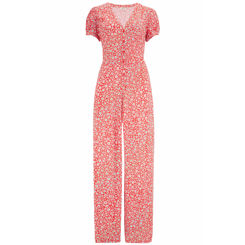 Thumbnail of Kalisha Jumpsuit Red, Rainbow Daisies image