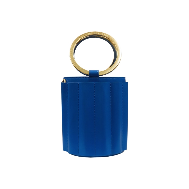 Thumbnail of Water Metal Handle Small Bucket Bag - Royal Blue image