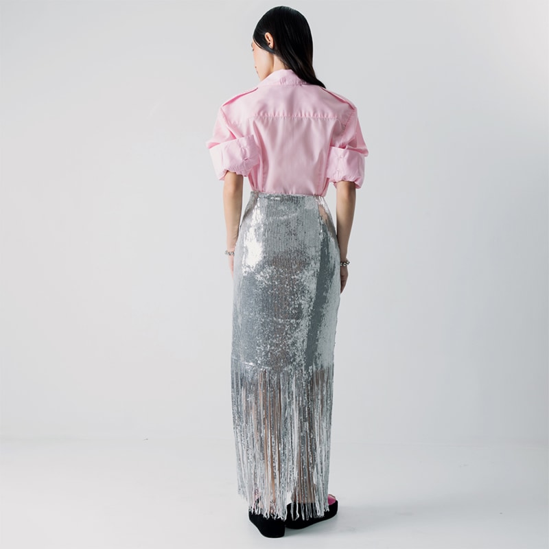 Thumbnail of Silver Sequins Skirt image