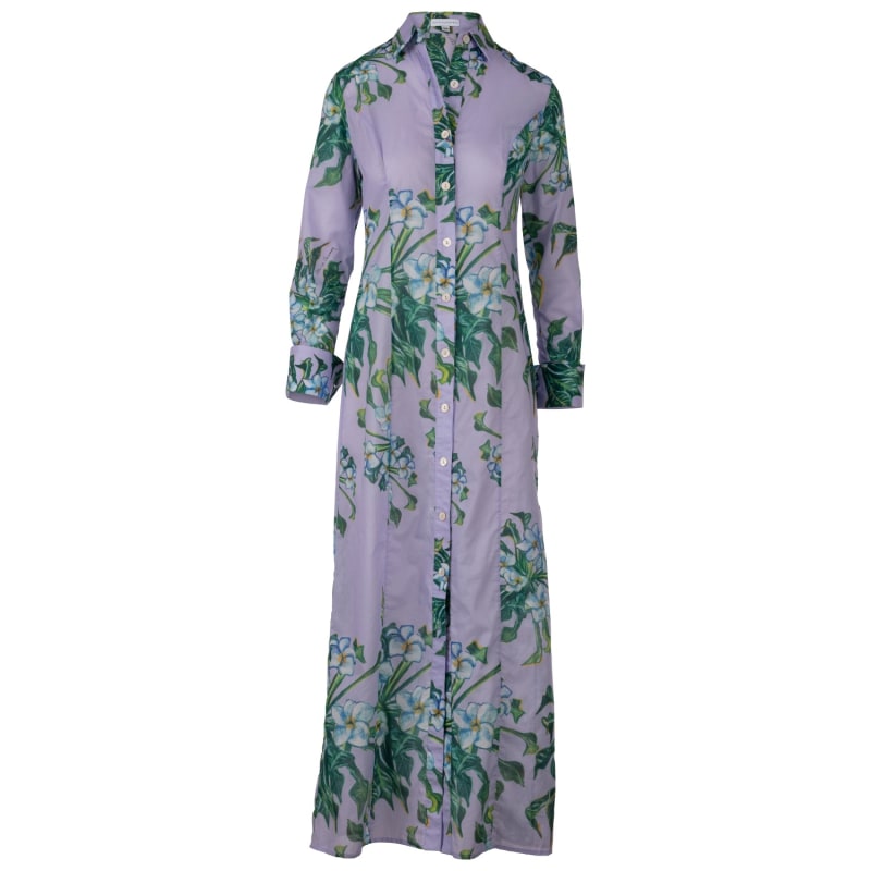 Thumbnail of Kathe Cotton Dress In Lavender Mock Coffee image