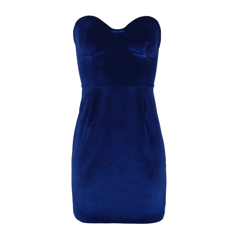 Thumbnail of Kayla Mini Velvet Dress Blue image