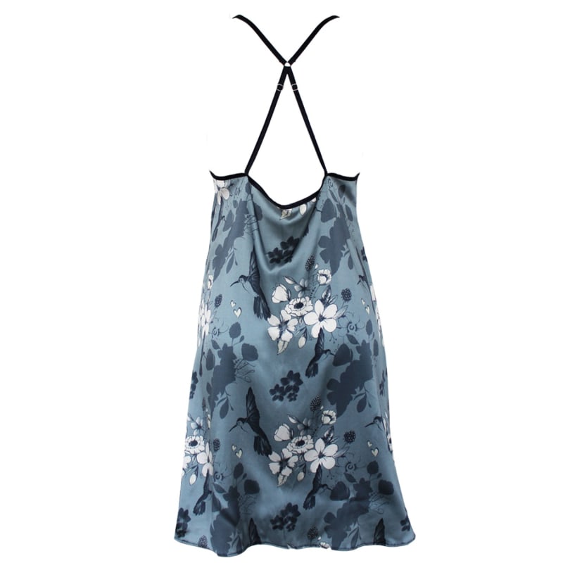 Thumbnail of Moonlight Mist Silk Slip - Blue image